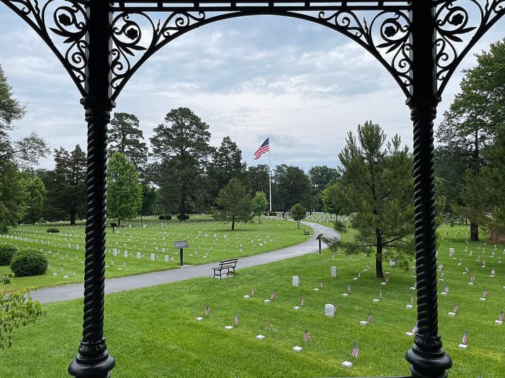 Representative cemetery grounds, not this plot