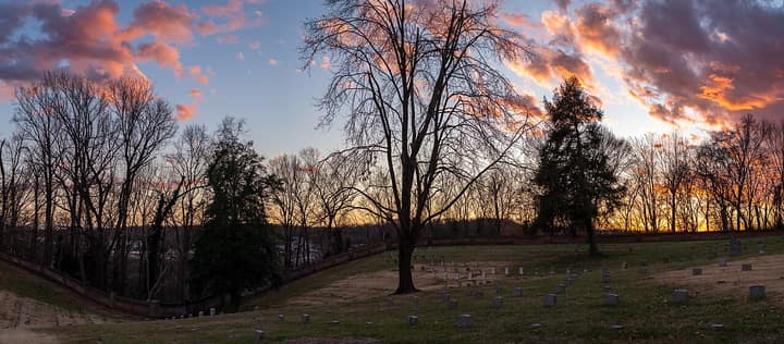 Representative cemetery grounds, not this plot
