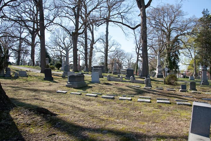Representative cemetery grounds, not this plot
