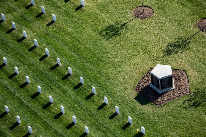Representative cemetery grounds, not this plot