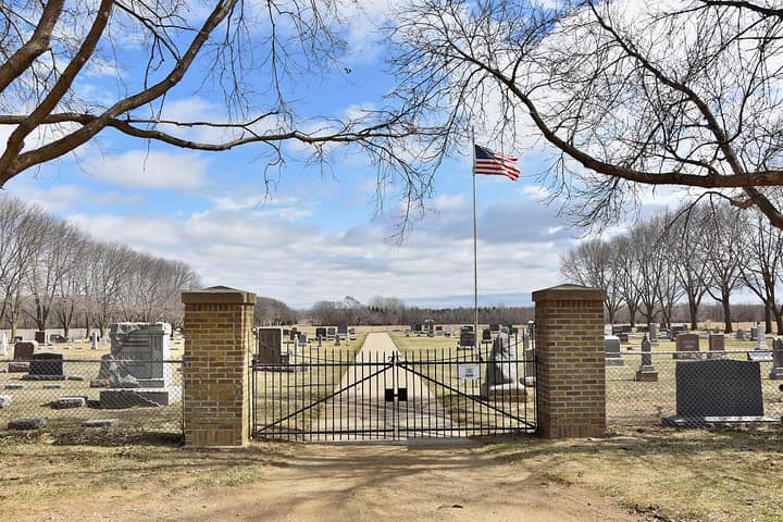 Representative cemetery grounds, not this plot