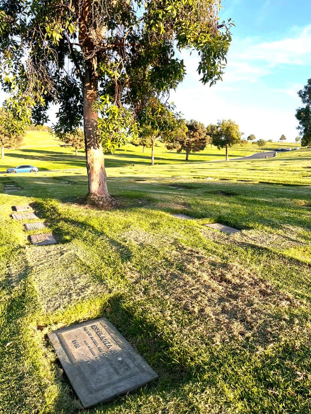Single cemetery plot on the hill overlooking the mountatins: CB-005582